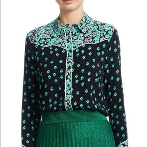 Maje Cimani Mixed Florals Western Blouse